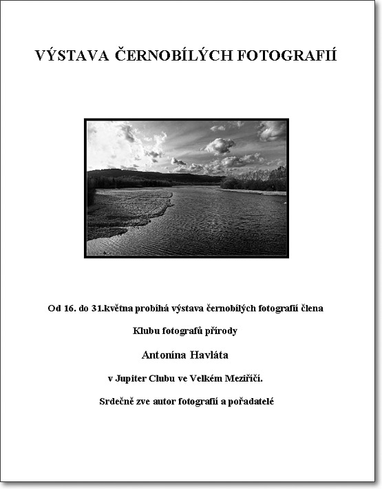 Vstava ernoblch fotografi